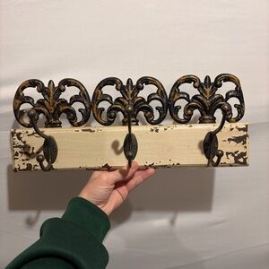 Hobby Lobby Black and Cream Decorative Wall Hooks